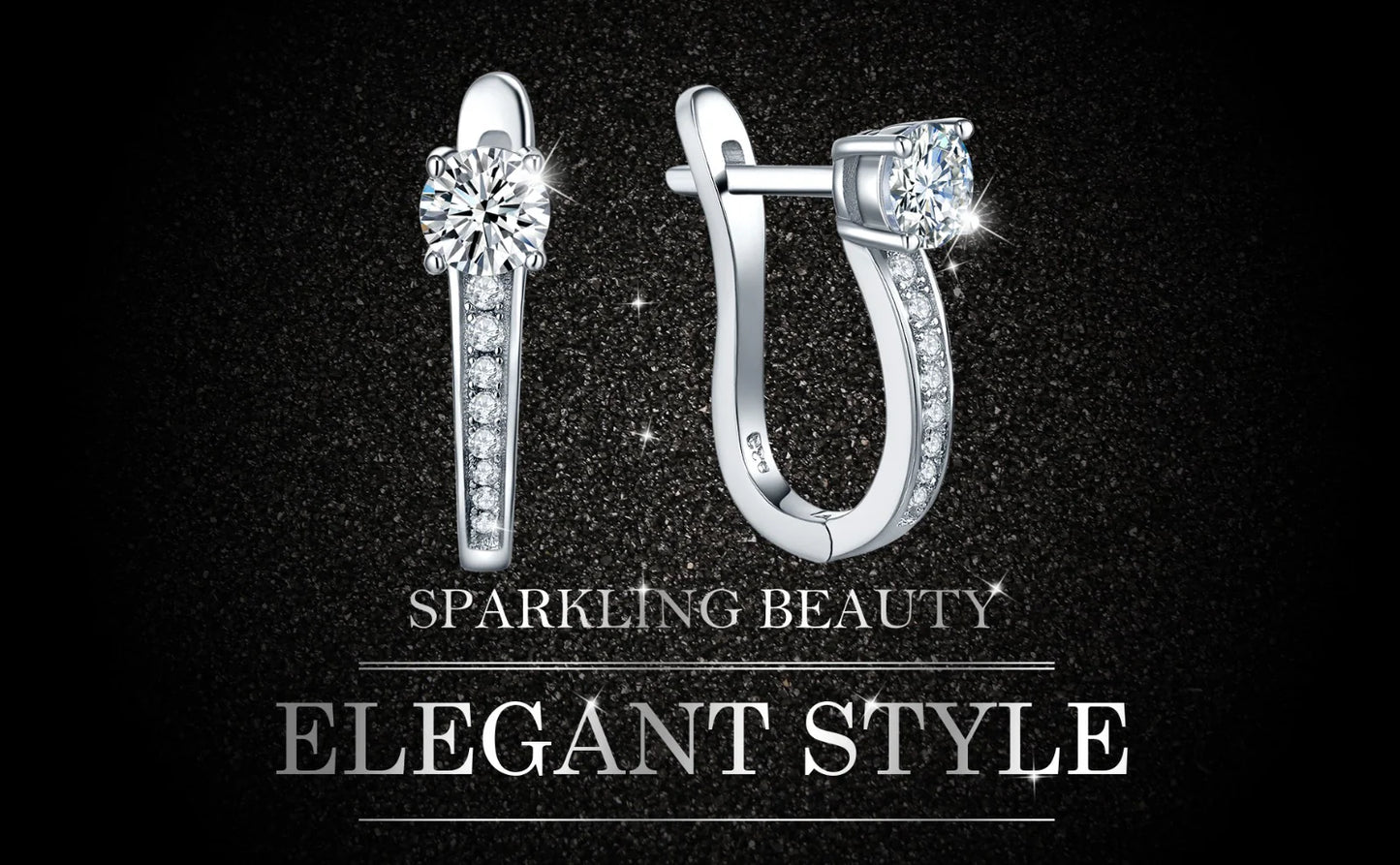 Moissanite Hoop Earrings in Silver – Elegant Jewelry for Every Occasion