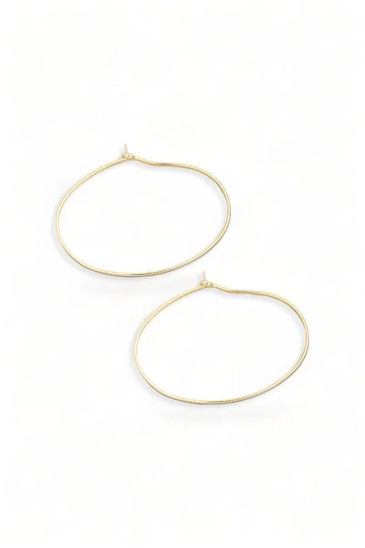 Delicate Thin Wire Dainty Hoop Earrings