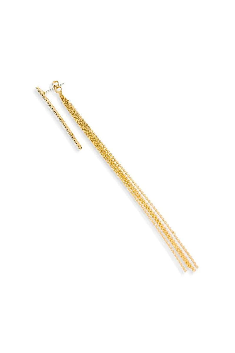 Dainty Chain Fringe Liner Drop Earrings