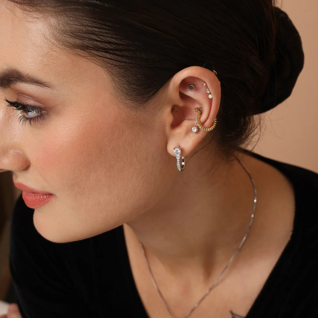 Moissanite Hoop Earrings in Silver – Elegant Jewelry for Every Occasion