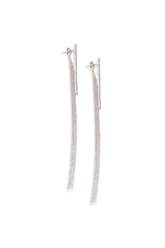 Dainty Chain Fringe Liner Drop Earrings