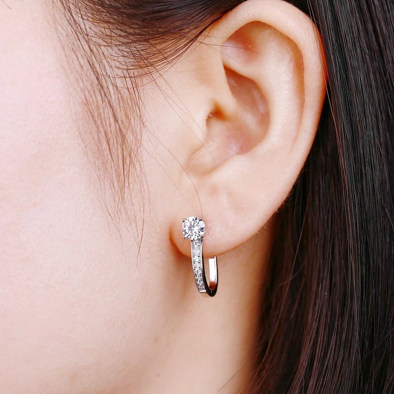 Moissanite Hoop Earrings in Silver – Elegant Jewelry for Every Occasion