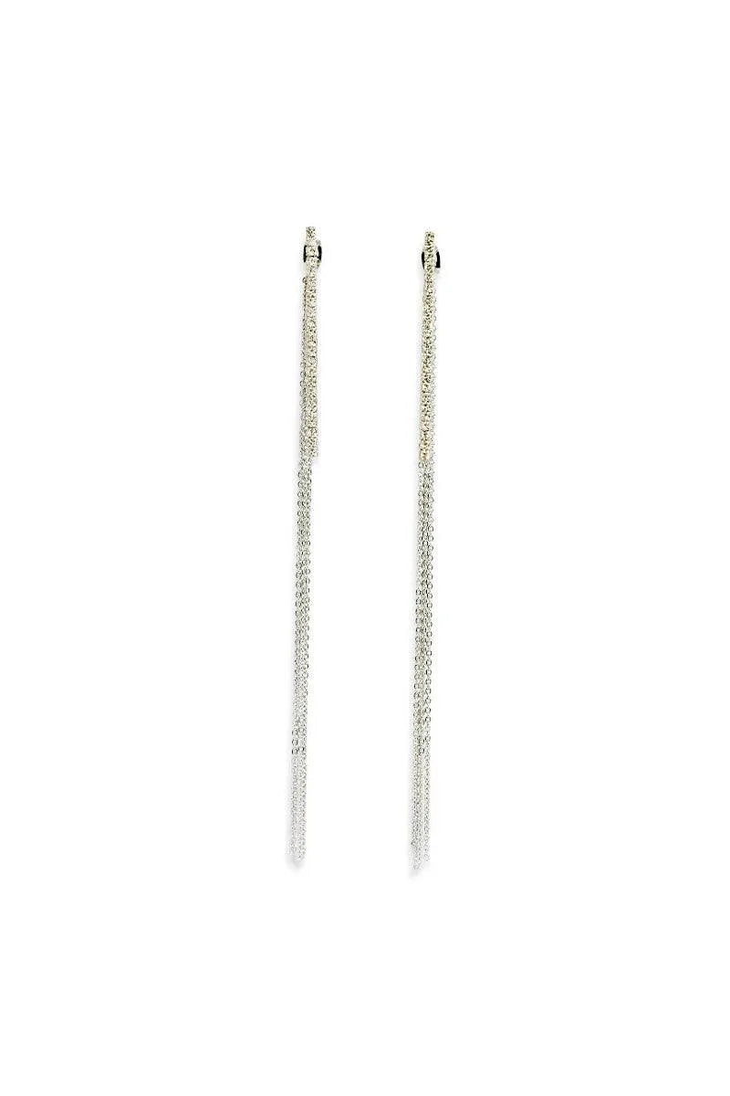 Dainty Chain Fringe Liner Drop Earrings