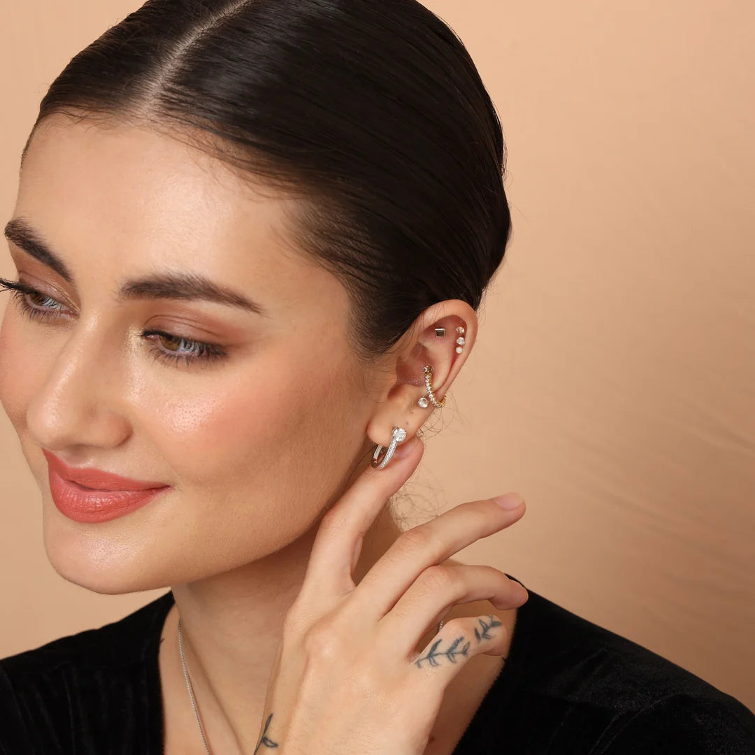 Moissanite Hoop Earrings in Silver – Elegant Jewelry for Every Occasion