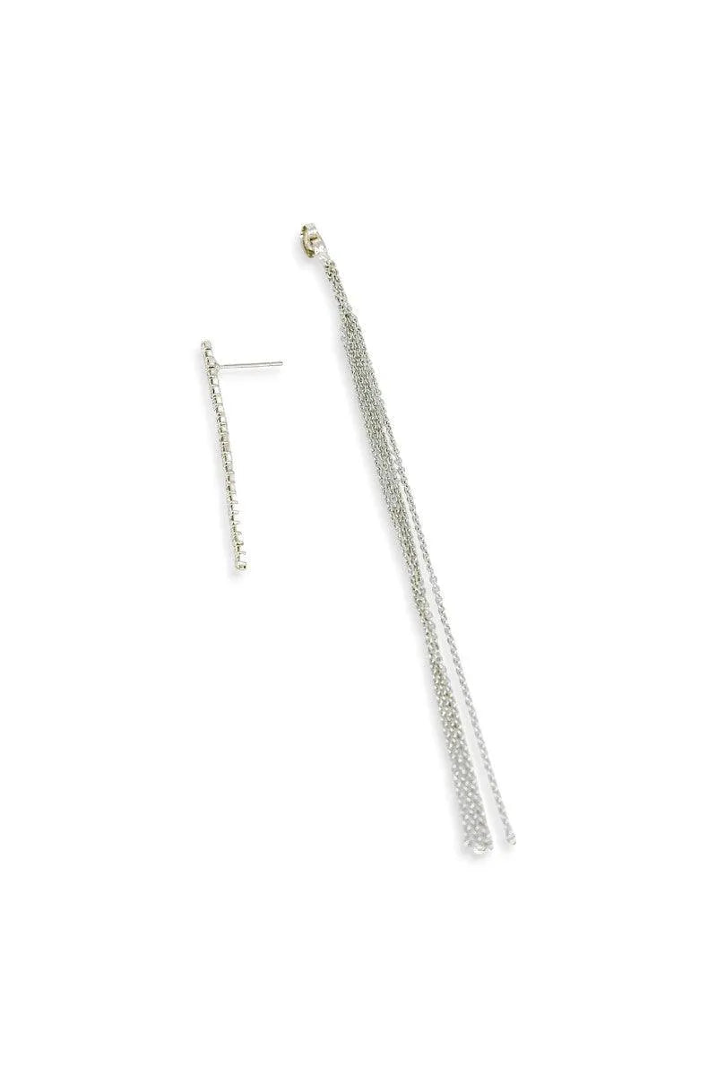 Dainty Chain Fringe Liner Drop Earrings